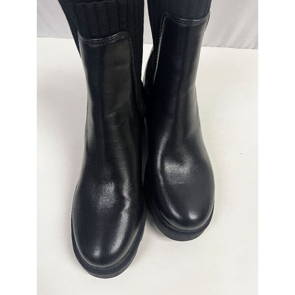 Lulus Jerico Black Slip-On Ankle Boots Size 7 1/2 - Picture 10 of 10